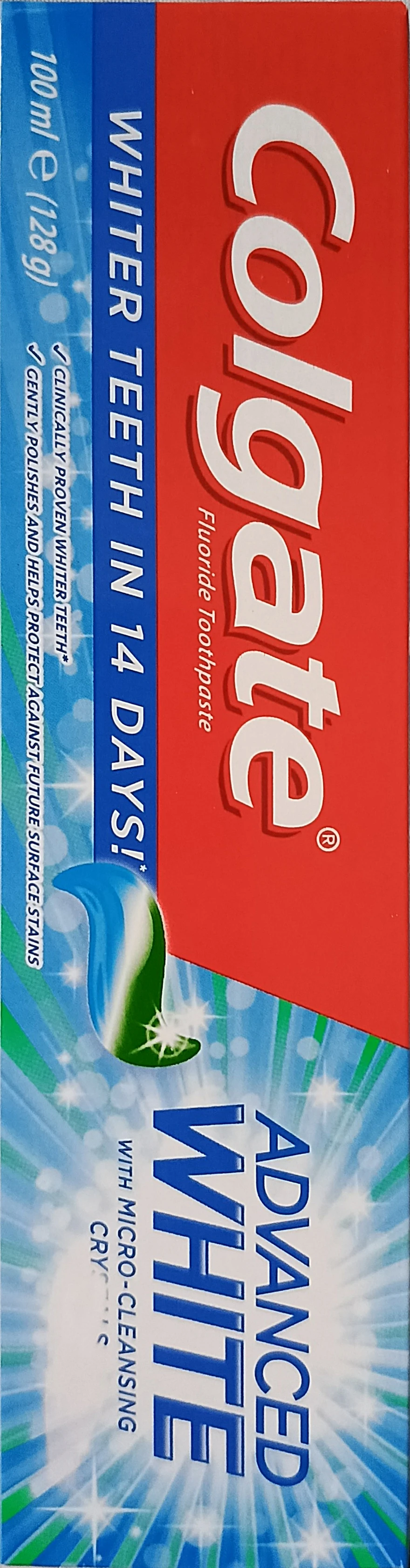 Pasta Dental Colgate Advanced White's foto | IMM Morón |  BizneCubano